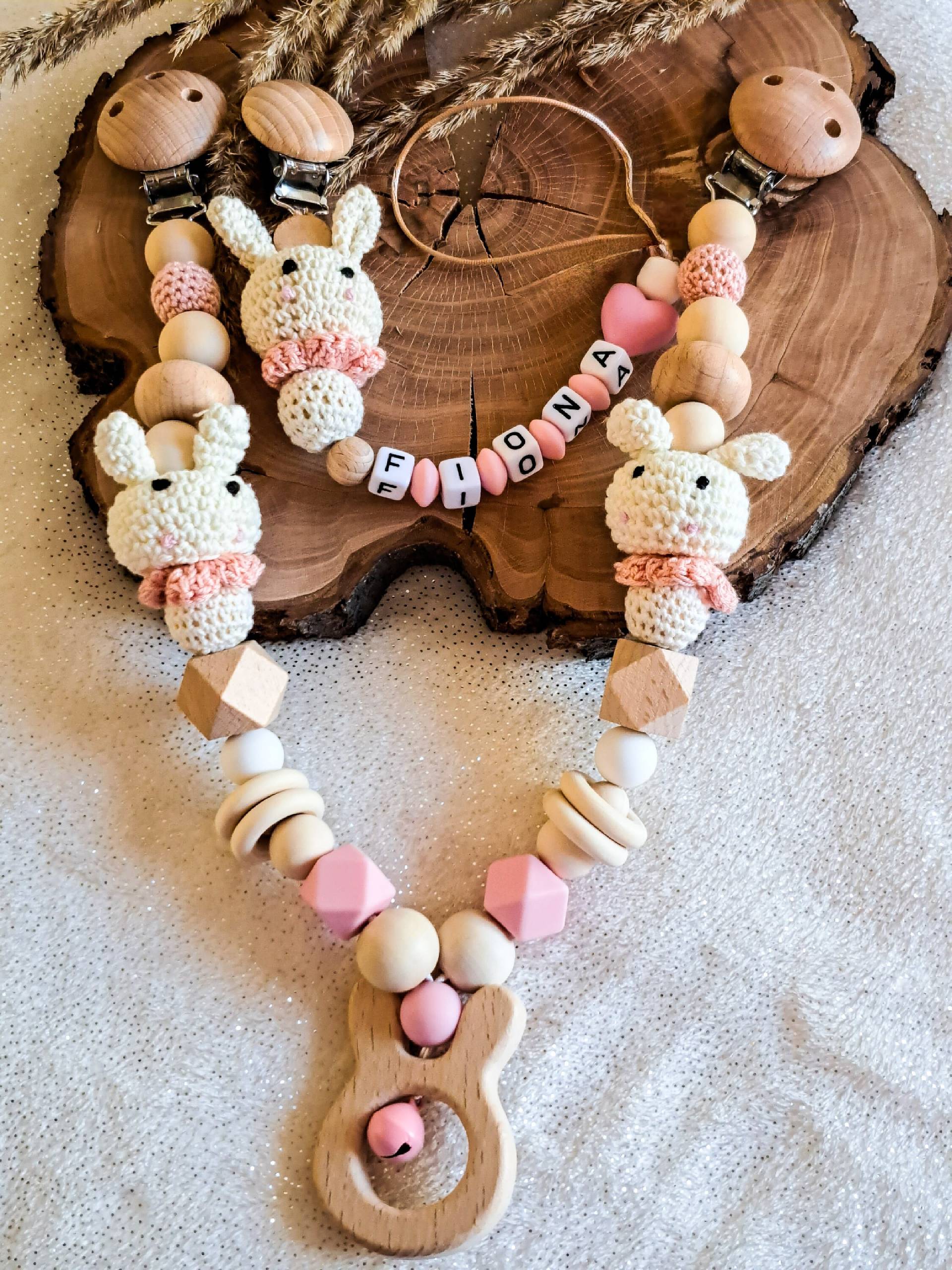 Schnullerkette, Kinderwagenkette, Geschenk Zur Geburt, Taufe, Babyartikel Schnullerkette, Kinderwagenkette, Geschenk Zur Geburt, Taufe, Babyartikel von HobbybastlerShop