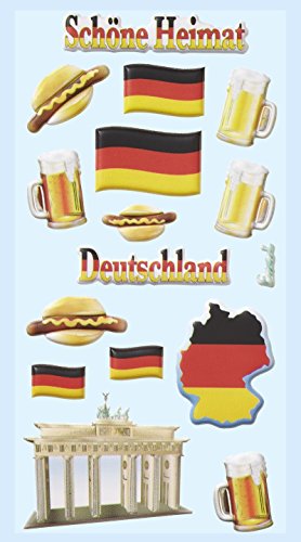 1 Bogen weiche Softy Sticker Deutschland 3D Look Aufkleber 1 Bogen weiche Softy Sticker Deutschland 3D Look Aufkleber von Hobbyfun