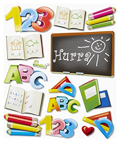 3D-Sticker Schule III-XXL, Wandtatoo,Schultüte basteln 3D-Sticker Schule III-XXL, Wandtatoo,Schultüte basteln von Hobbyfun
