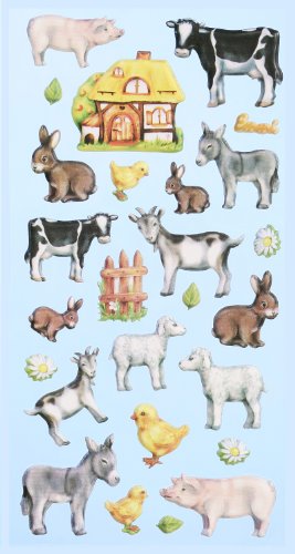 Creapop SOFTY-Stickers Bauernhof Tiere 3451163 von Hobbyfun