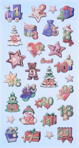 Creapop Sticker Softysticker * Adventszahlen Adventskalender * Aufkleber Creapop Sticker Softysticker * Adventszahlen Adventskalender * Aufkleber von Hobbyfun