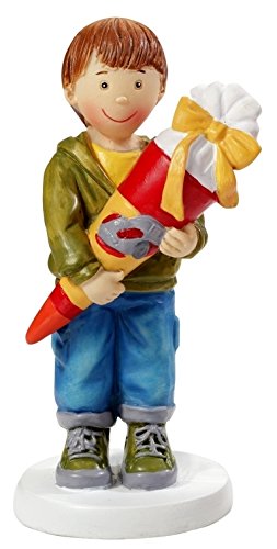 Hobbyfun Junge mit Schultüte 9 cm Schule Schulanfang Figur von Hobbyfun