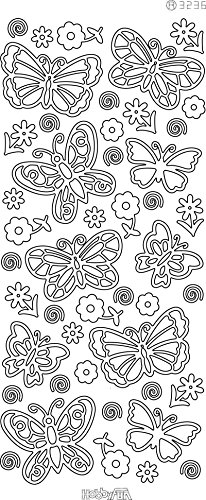 Hobbyfun Konturensticker Schmetterling, Silber Hobbyfun Konturensticker Schmetterling, Silber von Hobbyfun