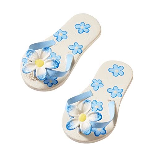 Hobbyfun Miniatur-Sandalen/Finger für Bastelarbeiten, 4,5 cm, Holz und Metall, Blau auf Blumen Hobbyfun Miniatur-Sandalen/Finger für Bastelarbeiten, 4,5 cm, Holz und Metall, Blau auf Blumen von Hobbyfun