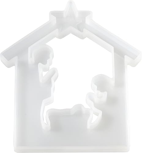 Hobbyfun Silikon-Gießform Krippe mit Steckkante 13x16cm 60ml Gießharz Beton Kreativgießmasse Weihnachten Silikonformen von Hobbyfun