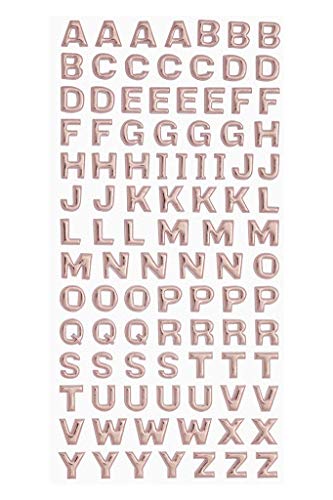 Hobbyfun Softy-Sticker Großbuchstaben rosé-Gold von Hobbyfun