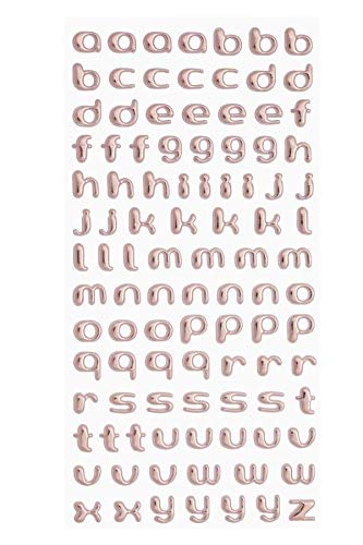 Hobbyfun Softy-Sticker Kleinbuchstaben rosé-Gold von Hobbyfun