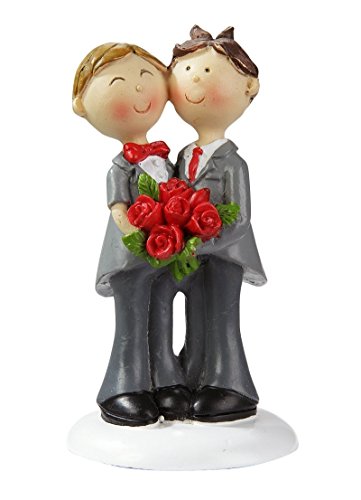 Hochzeitspaar 2 Männer 9 cm Hochzeit Tortenfigur Tischdeko von Hobbyfun