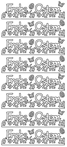 Konturensticker "Frohe Ostern" silber Konturensticker "Frohe Ostern" silber von Hobbyfun