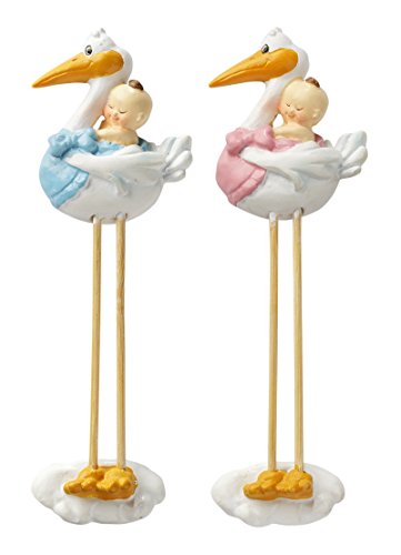 Storch mit Babygirl 7,5 cm Taufdeko Storch mit Babygirl 7,5 cm Taufdeko von Hobbyfun