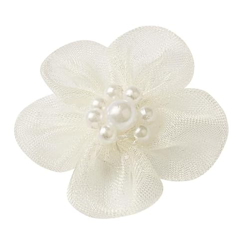 Tüllblüten 30 mm, creme, Herzbox a 15 St. Tüllblüten 30 mm, creme, Herzbox a 15 St. von Hobbyfun