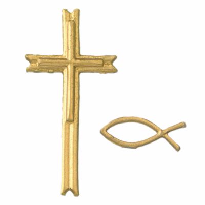 Wachsdekor Kreuz und christlicher Fisch Wachsdekor Kreuz und christlicher Fisch von Efco