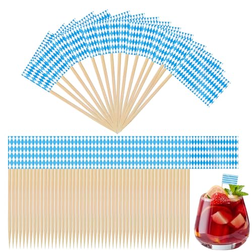 Hobngmuc Fähnchen Spieße Für Vorspeisen | Beidseitig Bedruckte Mini Stabflaggen - 100 Stück Essbare Holzstäbchen Für Fingerfood Charcuterie Garten Küchendekoration Hobngmuc Fähnchen Spieße Für Vorspeisen | Beidseitig Bedruckte Mini Stabflaggen - 100 Stück Essbare Holzstäbchen Für Fingerfood Charcuterie Garten Küchendekoration von Hobngmuc