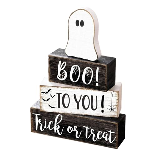 Hobngmuc Halloween Holzgeist Tischschild | Holz Etagere Deko Tischschild,Geschenkideen Grusel Schreibtischdekoration Für Zuhause Eingangsbereich Landhausstil Hobngmuc Halloween Holzgeist Tischschild | Holz Etagere Deko Tischschild,Geschenkideen Grusel Schreibtischdekoration Für Zuhause Eingangsbereich Landhausstil von Hobngmuc