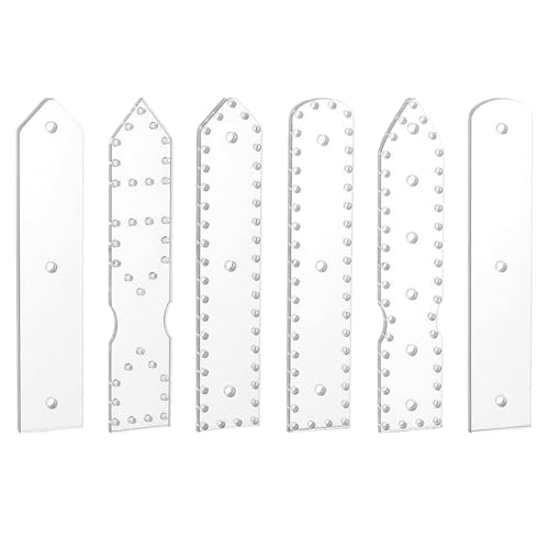 Hobngmuc Leder-Schlüsselanhänger-Acryl-Vorlagen, Set mit 6 transparenten Acryl-Leder-Schlüsselanhängern – wiederverwendbares Bastelwerkzeug für handgefertigte Projekte, Erwachsene, Hobby, Basteln Hobngmuc Leder-Schlüsselanhänger-Acryl-Vorlagen, Set mit 6 transparenten Acryl-Leder-Schlüsselanhängern – wiederverwendbares Bastelwerkzeug für handgefertigte Projekte, Erwachsene, Hobby, Basteln von Hobngmuc