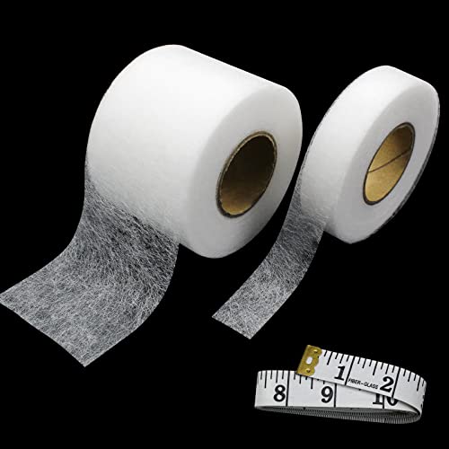 Hocadrv 2 Rollen Saumband zum Aufbügeln,Bügelband für Vorhänge, Bügelband für Bügeln für Kleidung, Gardinen, Vorhänge und Andere Textilien(20mm x 30m und 60mm x 30mm saumband) von Hocadrv