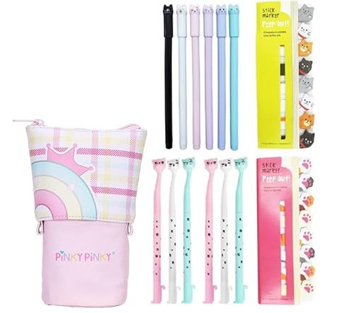 Hocadrv Cute Stationery Set Einziehbares Federmäppchen Leinwand Stifte Etui 12 Bunt Katze Gel Tintenstifte 240 Katze Haftnotiz Seite Index Tabs for Boys Girls Students Klassenzimmer Büro Hocadrv Cute Stationery Set Einziehbares Federmäppchen Leinwand Stifte Etui 12 Bunt Katze Gel Tintenstifte 240 Katze Haftnotiz Seite Index Tabs for Boys Girls Students Klassenzimmer Büro von Hocadrv