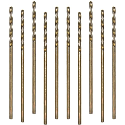 Hocansen 10 Stück HSS Spiralbohrer M35 Cobalt Bohrer Bit Set Kobalt Jobber Bohrer 1mm Metallbohrer für Metall, Edelstahl (1mm/ZT-MH) von Hocansen