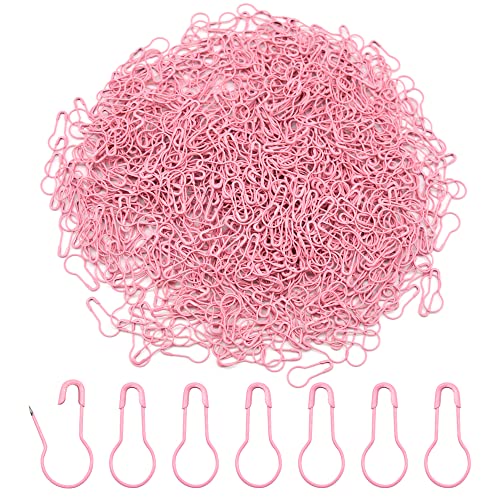 Hocansen 1000 Stück Sicherheitsnadeln für Glühbirnen, Sicherheitsnadeln aus Metall, kleine Sicherheitsnadeln, feste Kleidungsnadeln für Bekleidung und Basteln (Pink) von Hocansen