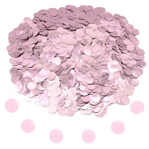 Hocansen 15 mm Runde Konfetti, bunt, Tischkonfetti, glitzernd, Konfetti, Konfetti, Tischkonfetti, Punktkonfetti, für Luftballons, Hochzeiten, Partys (Pink/ZX-YX) von Hocansen
