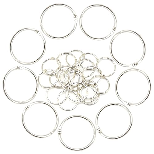 Hocansen 20 x 32 mm Buchbinderinge aus Metall für Bücher und Dokumente (32 mm/YH) von Hocansen