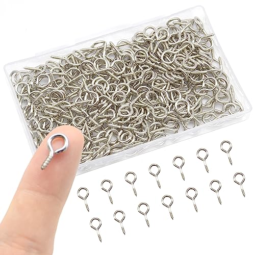 Hocansen 300 Stück kleine Schraubösennadeln, 17 x 8 mm, Mini-Schraubösen, für Korkflaschen, Charm-Perlen, Schmuckherstellung (17 x 8 mm) von Hocansen