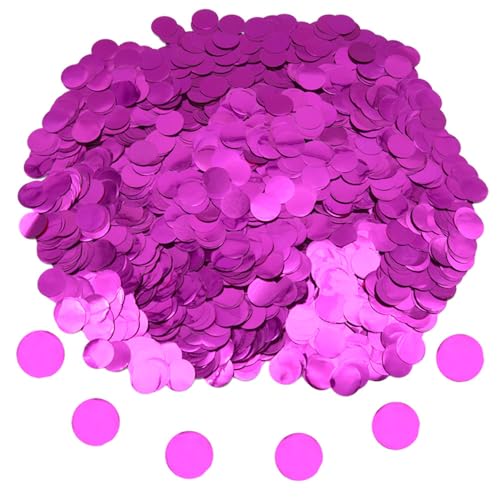 Hocansen 50 g/1,76 oz rundes Konfetti 15 mm, mehrfarbig, Tischkonfetti mit Pailletten, Tischkonfetti mit Punkten, Dekoration für Ballons, Hochzeiten, Partys (Rose/ZX-YX) von Hocansen