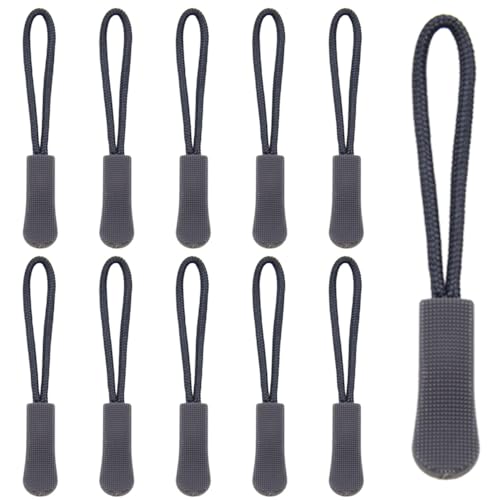 Hocansen Reißverschlussschieber, 66 mm, 50 Stück, Reißverschlussverlängerung, Reißverschluss, Fixierer, grau, Ersatz für Rucksäcke, Kleidung, Geldbörsen (LT/Grau) von Hocansen