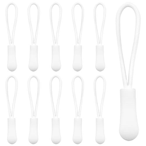 Hocansen Reißverschlussschieber, 66 mm, 50 Stück, Reißverschlussverlängerung, weiß, Ersatz für Rucksäcke, Kleidung, Geldbörsen (LT/Weiß) von Hocansen
