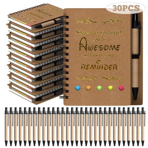HochoLii Notizbuch 30 Stück, Dankeschön Geschenke Inspirierende Zeitschriften mit einziehbaren Papierstiften Bulk Ermutigung Notizblock für Schullehrer Mitarbeiter, braun HochoLii Notizbuch 30 Stück, Dankeschön Geschenke Inspirierende Zeitschriften mit einziehbaren Papierstiften Bulk Ermutigung Notizblock für Schullehrer Mitarbeiter, braun von HochoLii