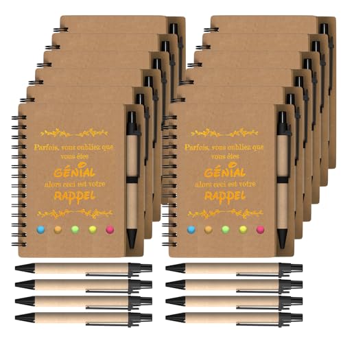 HochoLii Spiralheft – 12 Stück, liniert, Notizblock, Notizbuch, Zeichnungsheft für Erwachsene, Zeichenbuch, kleines Notizbuch, Braun von HochoLii