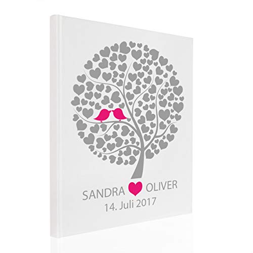 Gästebuch Hochzeit mit Namen und Datum Bezug Leinen weiß Nr. 17 Gästebuch Hochzeit mit Namen und Datum Bezug Leinen weiß Nr. 17 von Hochzeitideal