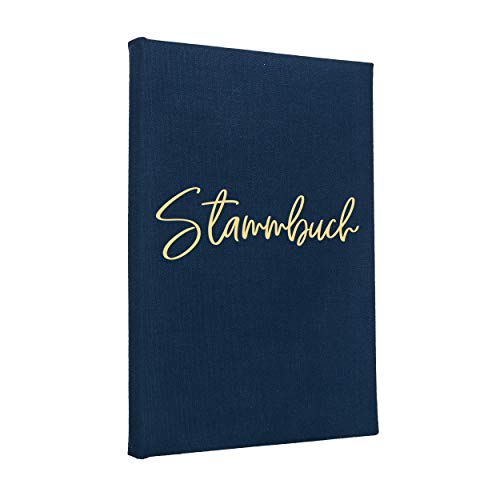 Hochzeitideal – Stammbuch der Familie Amore blau 21,0 cm x 15,0 cm - Buchbinderleinen Hochzeit - Familienbuch Standesamt mit 6-Fach Ringmechanik für Urkunden mit Behördenlochung von Hochzeitideal