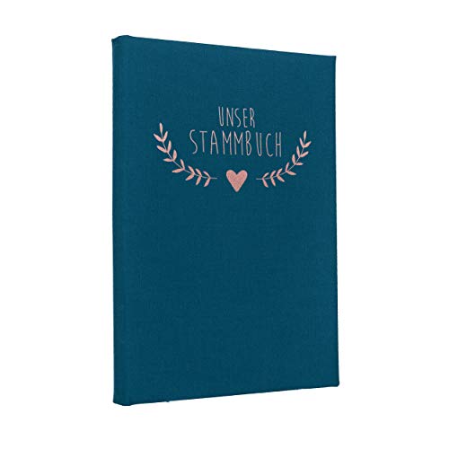 Hochzeitideal – Stammbuch der Familie Boho grau 21,0 cm x 15,0 cm - Buchbinderleinen Stammbuch Hochzeit - Familienbuch Standesamt mit 6-Fach Ringmechanik für Urkunden mit Behördenlochung von Hochzeitideal