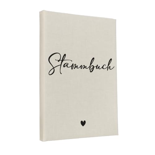 Hochzeitideal - Stammbuch der Familie 303-21,0 x 15,0 cm - Buchbinderleinen Stammbuch Hochzeit - Familienbuch Standesamt mit 6-fach Ringmechanik für Urkunden mit Behördenlochung (Elfenbein) von Hochzeitideal