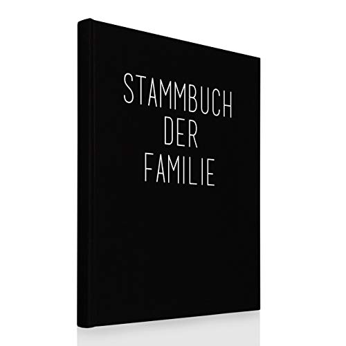 Hochzeitideal Stammbuch der Familie A4 inkl. Personalisierung Bezug Leinen Nr. 122 (Schwarz) von Hochzeitideal