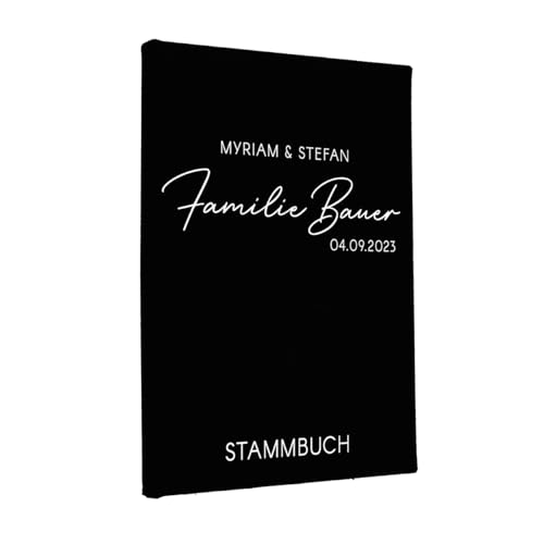 Hochzeitideal Stammbuch der Familie 'Helena' Nr. 305 inkl. Personalisierung (schwarz, A4 4-Fach Ringmechanik) von Hochzeitideal