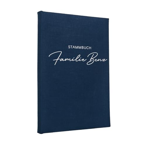 Hochzeitideal Stammbuch der Familie Nr. 311 inkl. Personalisierung (Dunkelblau, klassisch) von Hochzeitideal