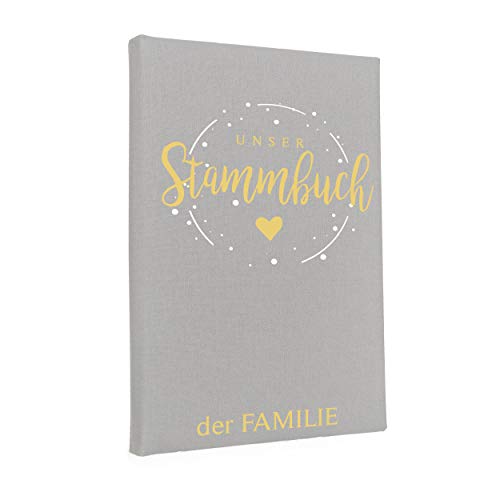 Hochzeitideal – Stammbuch der Familie Serie Corella hellgrau 21,0 cm x 15,0 cm - Buchbinderleinen Stammbuch Hochzeit - Familienbuch Standesamt mit 6-Fach Ringmechanik für Urkunden mit Behördenlochung von Hochzeitideal