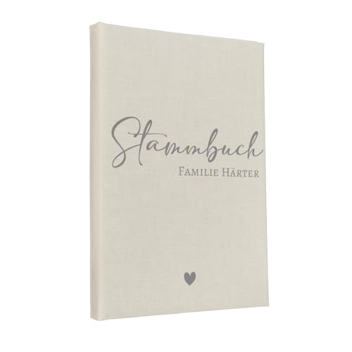 Stammbuch der Familie 'Claudi' Nr. 303 inkl. Personalisierung (A4, Creme) von Hochzeitideal