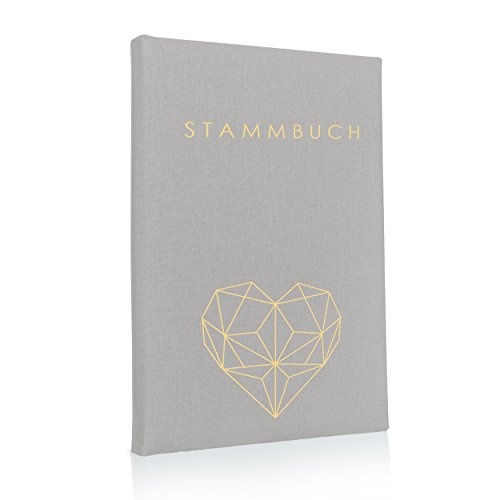 Hochzeitideal Stammbuch der Familie Geometric Leinen hellgrau Hochzeitideal Stammbuch der Familie Geometric Leinen hellgrau von Hochzeitideal