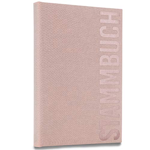 Hochzeitideal – Stammbuch der Familie Serie Alto Sanftrosa 21,0 cm x 15,0 cm - Buchbinderleinen Stammbuch Hochzeit - Familienbuch Standesamt mit 6-Fach Ringmechanik für Urkunden mit Behördenlochung von Hochzeitideal