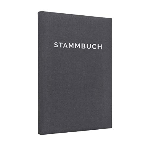 Stammbuch der Familie Serie 'Linea' Leinen dunkelgrau (Silber, 21,0 x 14,0) von Hochzeitideal