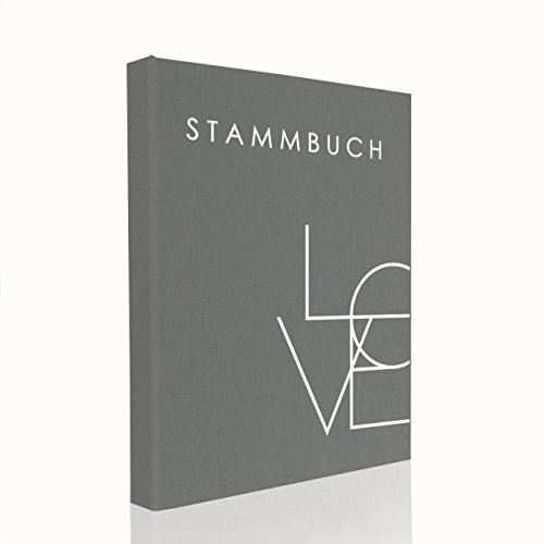 Hochzeitideal Stammbuch der Familie Serie Love A5 grau von Hochzeitideal