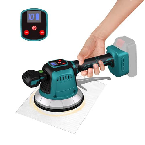Akku Fliesenrüttler Kompatibel mit Makita 18V Akku, Fliesenleger mit 10 einstellbaren Gängen, Fliesen Saugheber Vibrationsgerät, 14,5cm Saugnapf und 150kg Adsorption für 30-210cm Fliesen (Ohne Akku) von Hocomay