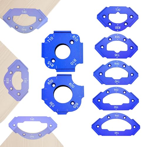 Radius-Fräsvorlagen, 7-teiliges Eckfräsvorrichtungsset mit abnehmbarem Clip, Aluminium-Hilfswerkzeug zum Schneiden für die Holzbearbeitung, Fräsen R10, R15, R20, R25, R30, R35, R40, R50, R60 Radius-Fräsvorlagen, 7-teiliges Eckfräsvorrichtungsset mit abnehmbarem Clip, Aluminium-Hilfswerkzeug zum Schneiden für die Holzbearbeitung, Fräsen R10, R15, R20, R25, R30, R35, R40, R50, R60 von Hocomay