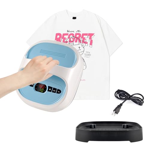Transferpresse Plotter, 21 * 24cm Heizpresse with LED Anzeige, 0-250℃ Temperatur Einstellungen, Tragbare T-Shirt Plotter Maschine con Zeitmesser fur Kleidung und Taschen von Hocomay