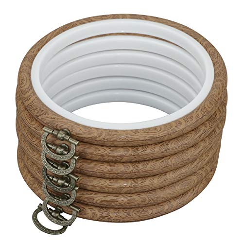 6 Stück 4 Zoll Mini Kreis Holz Kunststoff Stickrahmen Kreuzstich Ring für DIY Handnähen Wohnkultur 6 Stück 4 Zoll Mini Kreis Holz Kunststoff Stickrahmen Kreuzstich Ring für DIY Handnähen Wohnkultur von Hodeacc