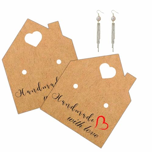 Hodmopli 100 Stück Kraft-Ohrringkarten, 5 x 7,5 cm, braunes Papier, Ohrstecker, Displaykarten, Schmuckkarten zum Verkauf Hodmopli 100 Stück Kraft-Ohrringkarten, 5 x 7,5 cm, braunes Papier, Ohrstecker, Displaykarten, Schmuckkarten zum Verkauf von Hodmopli