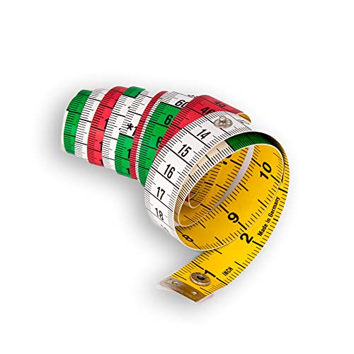 hoechstmass Soft Tape Measures Sewing Rulers Dual-Sided (cm/inch) 150cm/ 60inch with Colour Decimetre Divisions by Hoechstmass von Hoechstmass